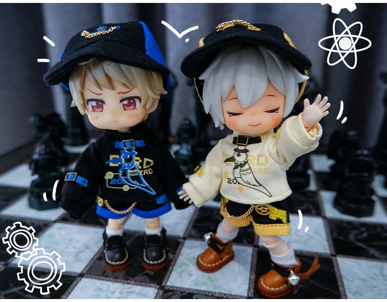 Ob11 Doll Dinosaur Clothes Fashion Cool Mechanical Bird Doll Baker Clothes Doll Accessories For Obitsu 11,Molly, Gsc,1/12 Bjd