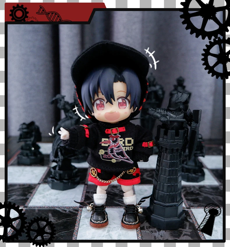 Ob11 Doll Dinosaur Clothes Fashion Cool Mechanical Bird Doll Baker Clothes Doll Accessories For Obitsu 11,Molly, Gsc,1/12 Bjd