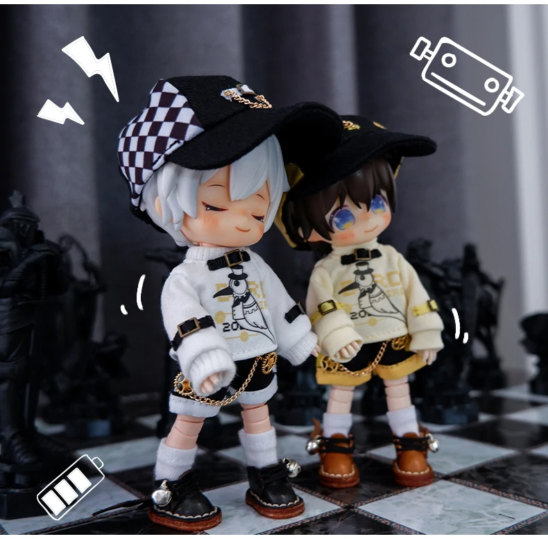 Ob11 Doll Dinosaur Clothes Fashion Cool Mechanical Bird Doll Baker Clothes Doll Accessories For Obitsu 11,Molly, Gsc,1/12 Bjd