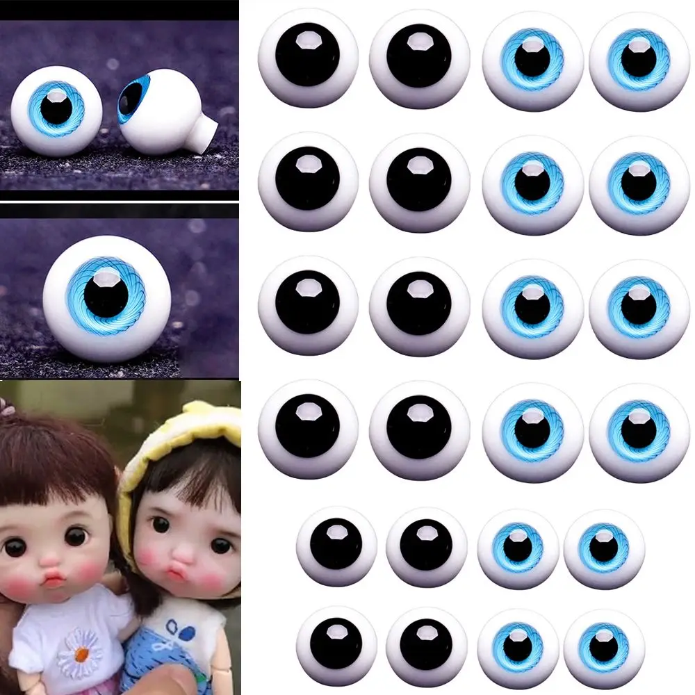 1Pair Safety Animal Toy Eyes DIY Blue Black Glass Eyes Eyeball For BJD Doll DIY Doll Making Crafts Accessories 6/8/10/12/14mm