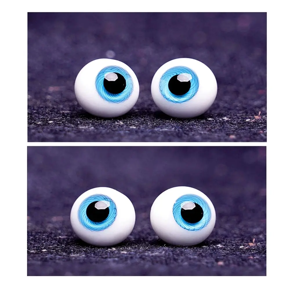 1Pair Safety Animal Toy Eyes DIY Blue Black Glass Eyes Eyeball For BJD Doll DIY Doll Making Crafts Accessories 6/8/10/12/14mm