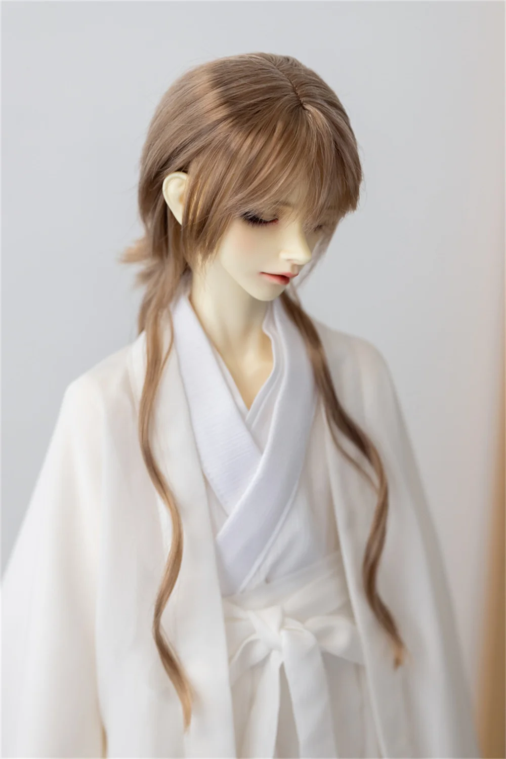 In Stock BJD/SD Wig 1/3 1/4 Milk Silk Short Hair Long Curly Elegant Girls Brown Green Doll Accessories(No Doll)