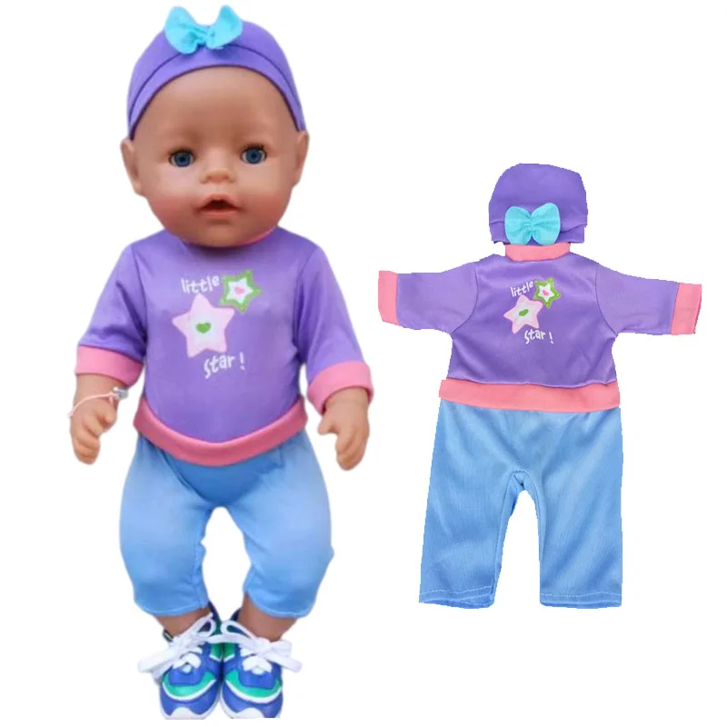 Baby Doll Boy Clothes 43Cm 17 Inch Baby Dolls Coat Sport Toys Wear Children Girl Gifts