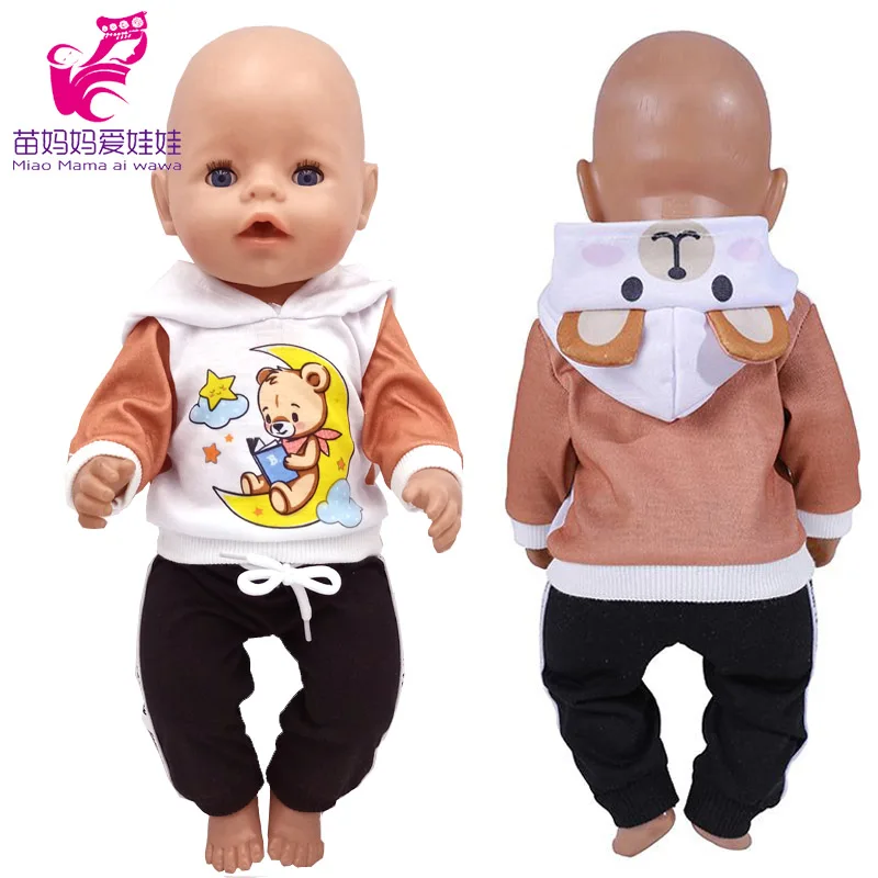Baby Doll Boy Clothes 43Cm 17 Inch Baby Dolls Coat Sport Toys Wear Children Girl Gifts