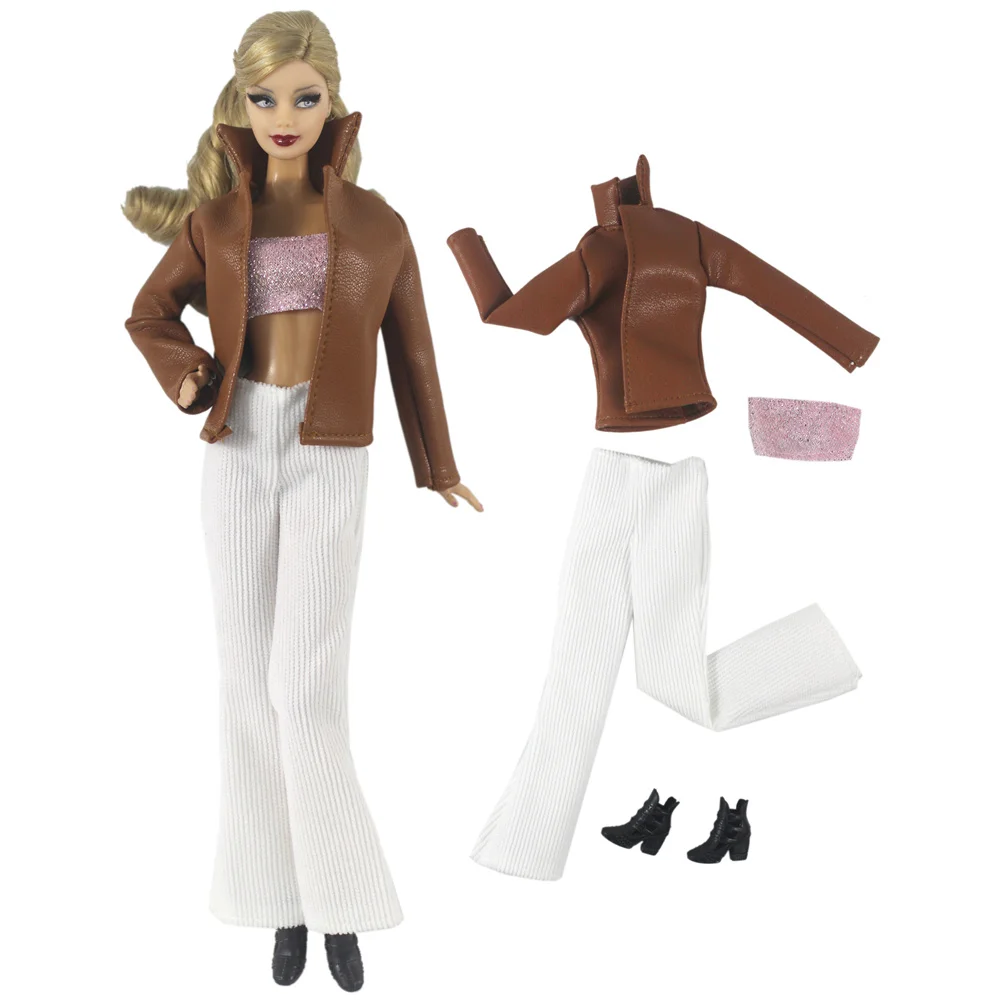 Handmade BABI CLOTHES Leather Clothing Outfit for 11.5 inch 30cm Doll Clothes Many Style Gifts for BABI Doll Accessories 03