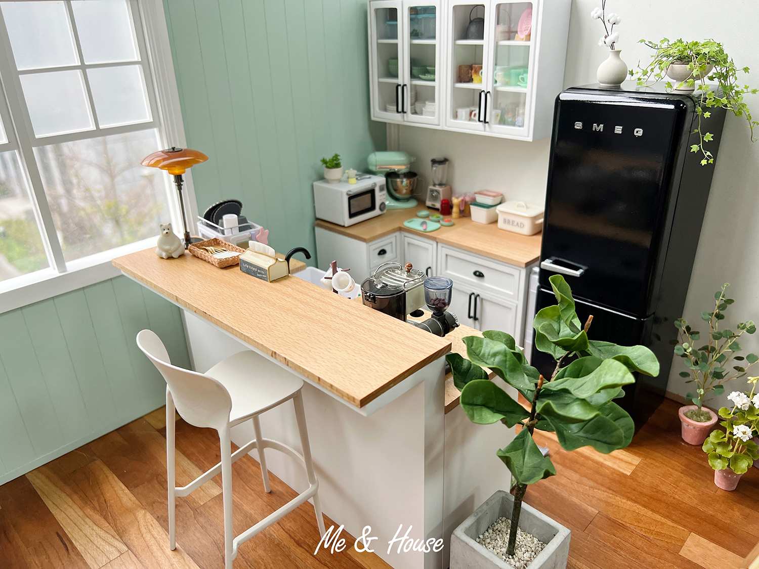 1/6 Scale Dollhouse Miniature Furniture Wooden Shelf Cabinet Sink Cabinet Operator Counter Bar Dollhouse Kitchen Accessory