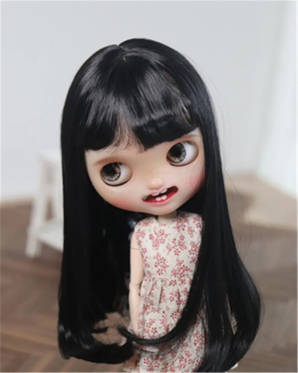 In Stock BJD Doll Wig Blythe Baby Big Head Diandian High Temperature Silk Long Pear BJD Accessories (No Dolls)