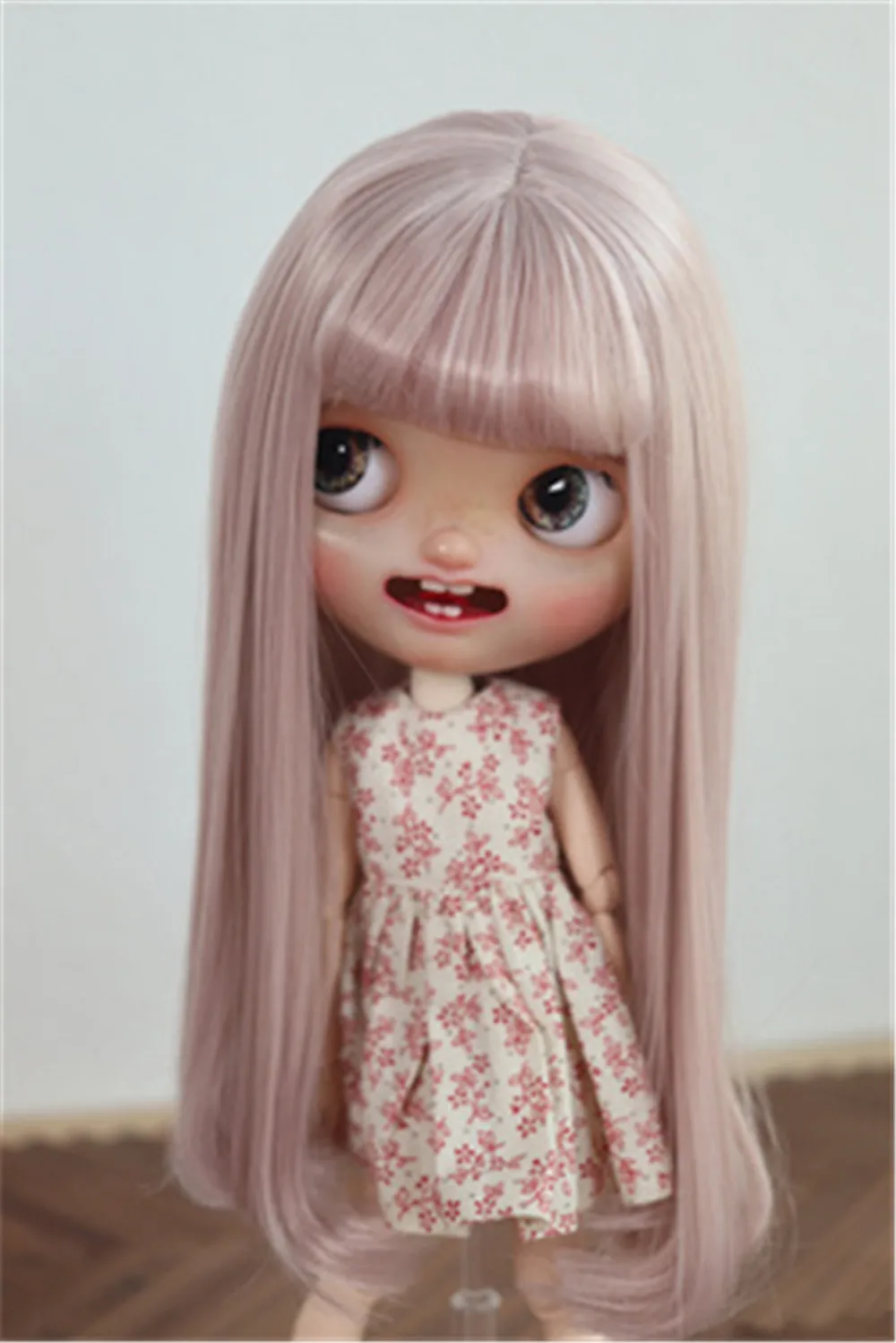 In Stock BJD Doll Wig Blythe Baby Big Head Diandian High Temperature Silk Long Pear BJD Accessories (No Dolls)