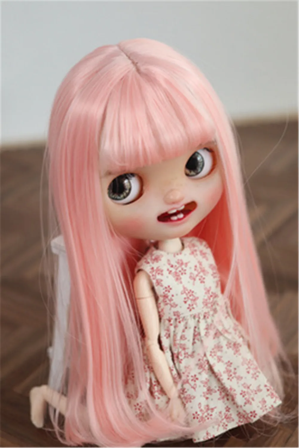 In Stock BJD Doll Wig Blythe Baby Big Head Diandian High Temperature Silk Long Pear BJD Accessories (No Dolls)