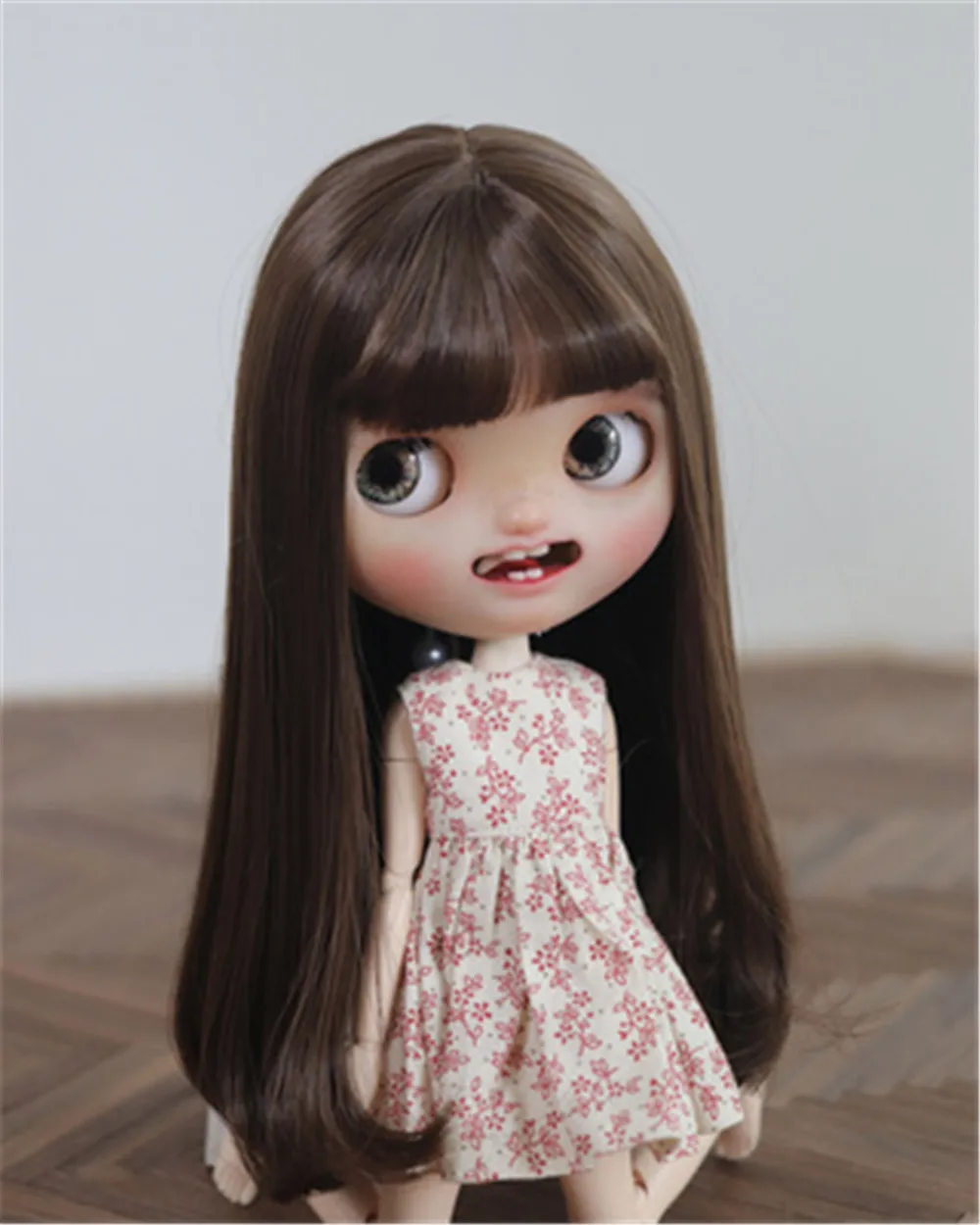In Stock BJD Doll Wig Blythe Baby Big Head Diandian High Temperature Silk Long Pear BJD Accessories (No Dolls)