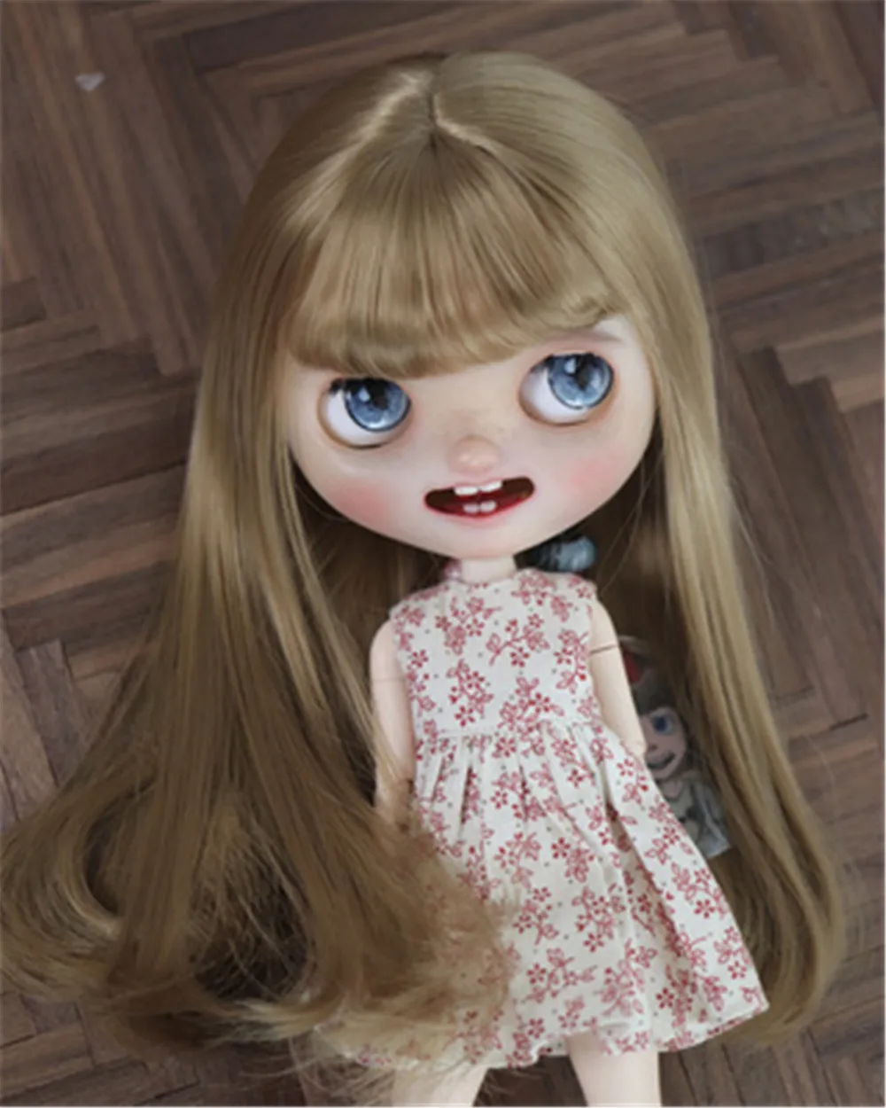 In Stock BJD Doll Wig Blythe Baby Big Head Diandian High Temperature Silk Long Pear BJD Accessories (No Dolls)