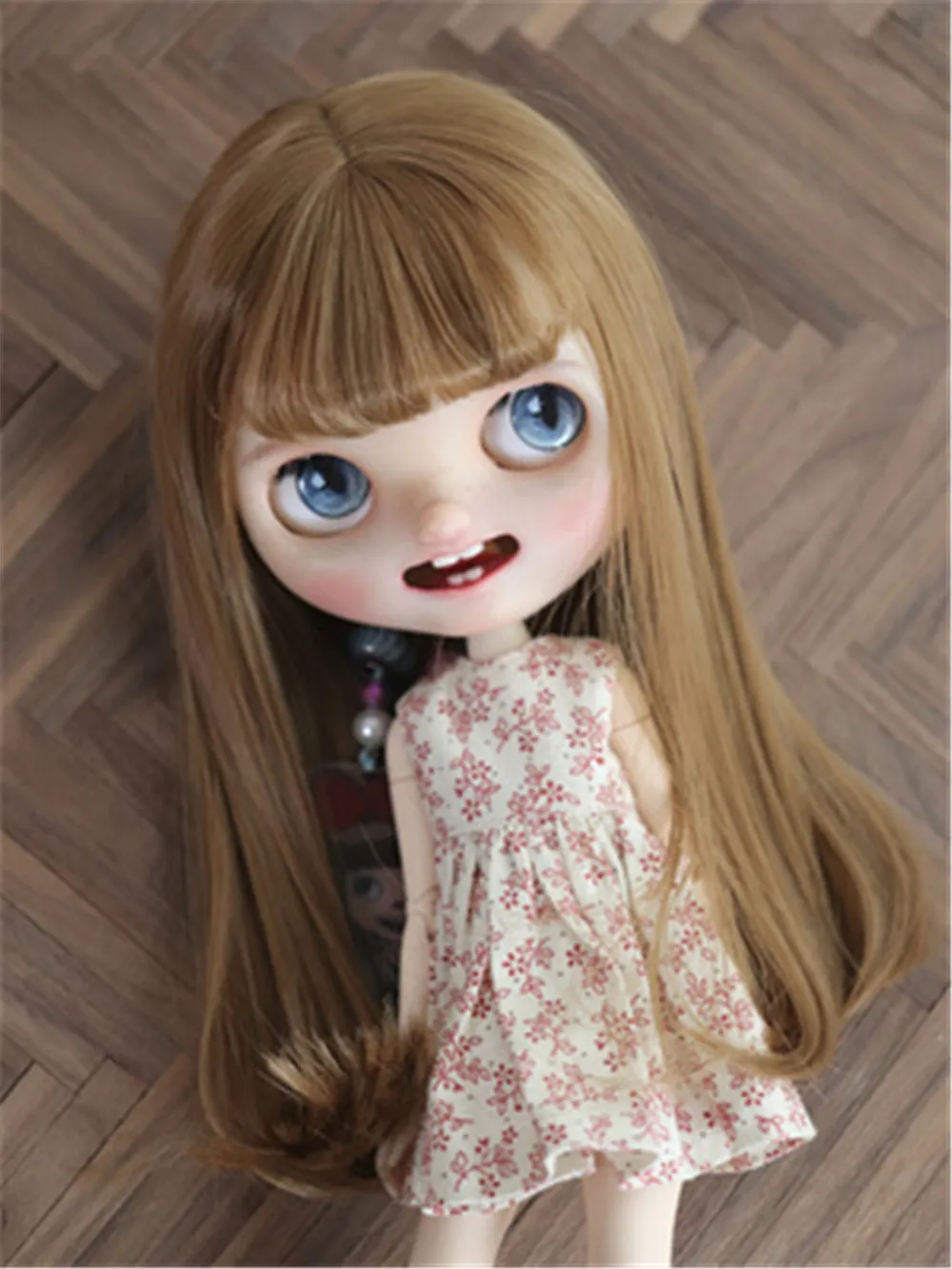 In Stock BJD Doll Wig Blythe Baby Big Head Diandian High Temperature Silk Long Pear BJD Accessories (No Dolls)