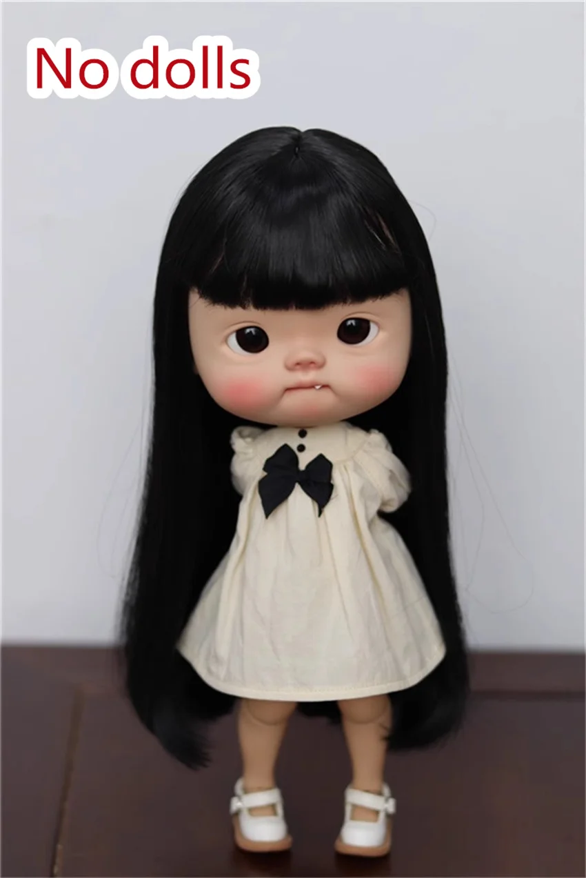 In Stock BJD Doll Wig Blythe Baby Big Head Diandian High Temperature Silk Long Pear BJD Accessories (No Dolls)