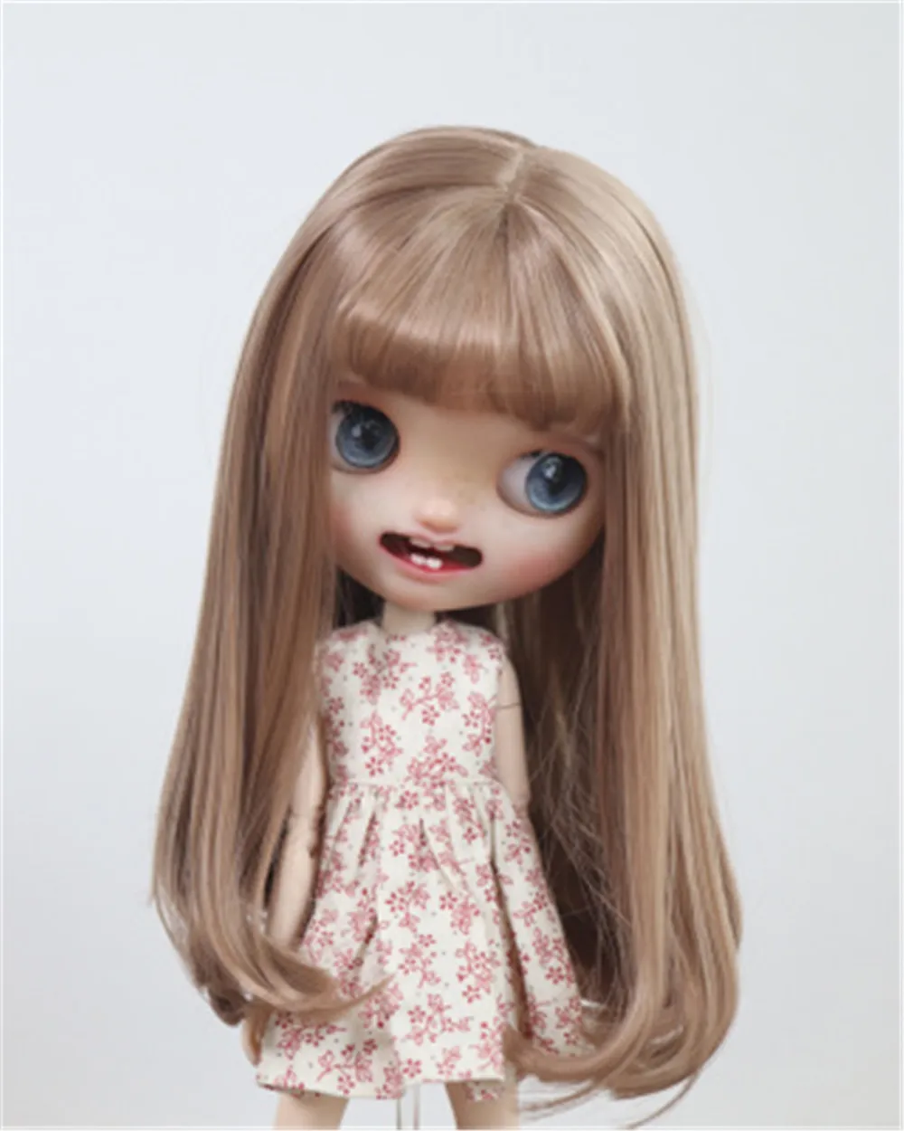In Stock BJD Doll Wig Blythe Baby Big Head Diandian High Temperature Silk Long Pear BJD Accessories (No Dolls)
