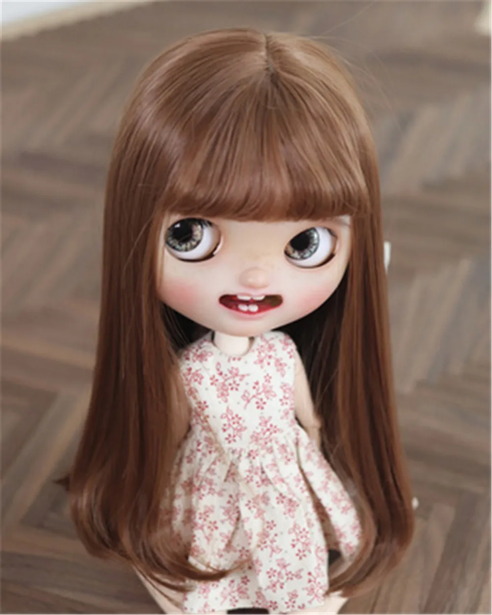 In Stock BJD Doll Wig Blythe Baby Big Head Diandian High Temperature Silk Long Pear BJD Accessories (No Dolls)