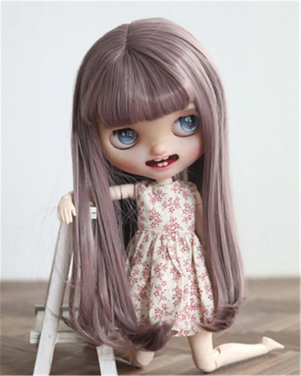 In Stock BJD Doll Wig Blythe Baby Big Head Diandian High Temperature Silk Long Pear BJD Accessories (No Dolls)