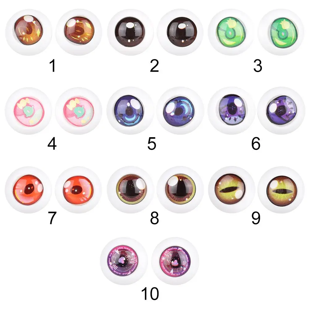 1pair 11mm Plastic Doll Safety Eyes For 1/6 BJD Dolls For ob11 Dolls Animals Toy Puppet Making Dinosaur Eyeballs DIY Accessories