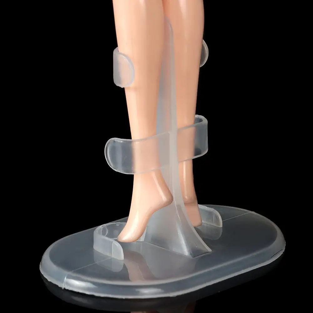 5pcs Transparent Doll Stand Display Holder Plastic Dolls Stands Doll Accessories Doll Support Leg Holders