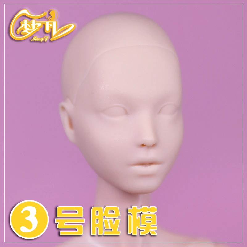 MENGF New Doll Bald Head DIY Makeup Practice Doll Blank Heads White Beige Brown Super White Coffee Skin 1/6 Doll Part FR IT Doll