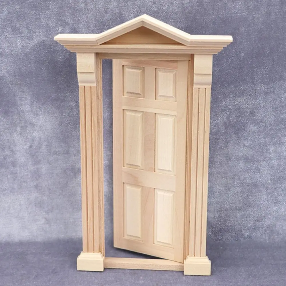 Cute Wooden Frame and Glass Plate Doll House DIY Double Window 1/12 Dollhouse Miniature Accessories Furniture Toys
