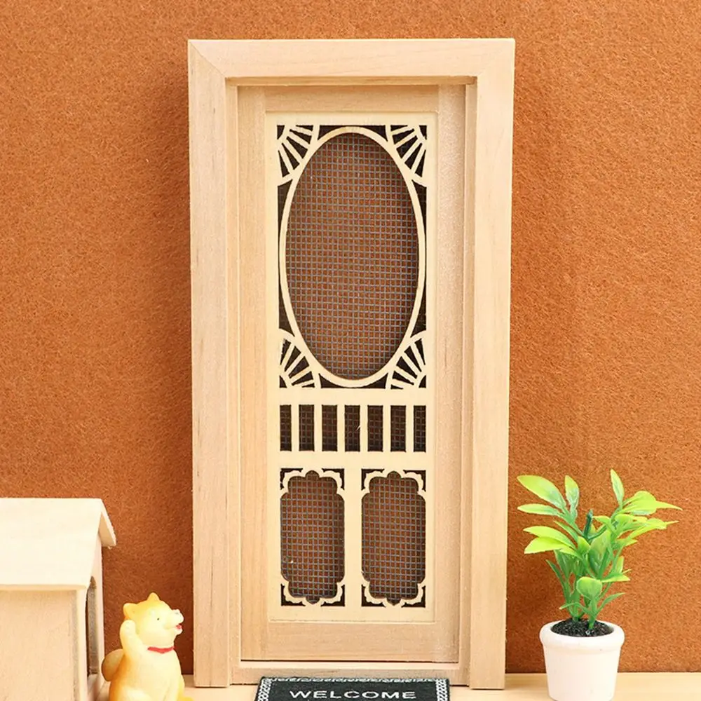 Cute Wooden Frame and Glass Plate Doll House DIY Double Window 1/12 Dollhouse Miniature Accessories Furniture Toys