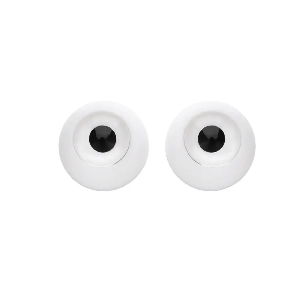 1Set 8~26mm Half Round Acrylic Doll Eyes Eyeball High Quality DIY Sticking Mud Clay Doll Safety Eyes Toy Accessories