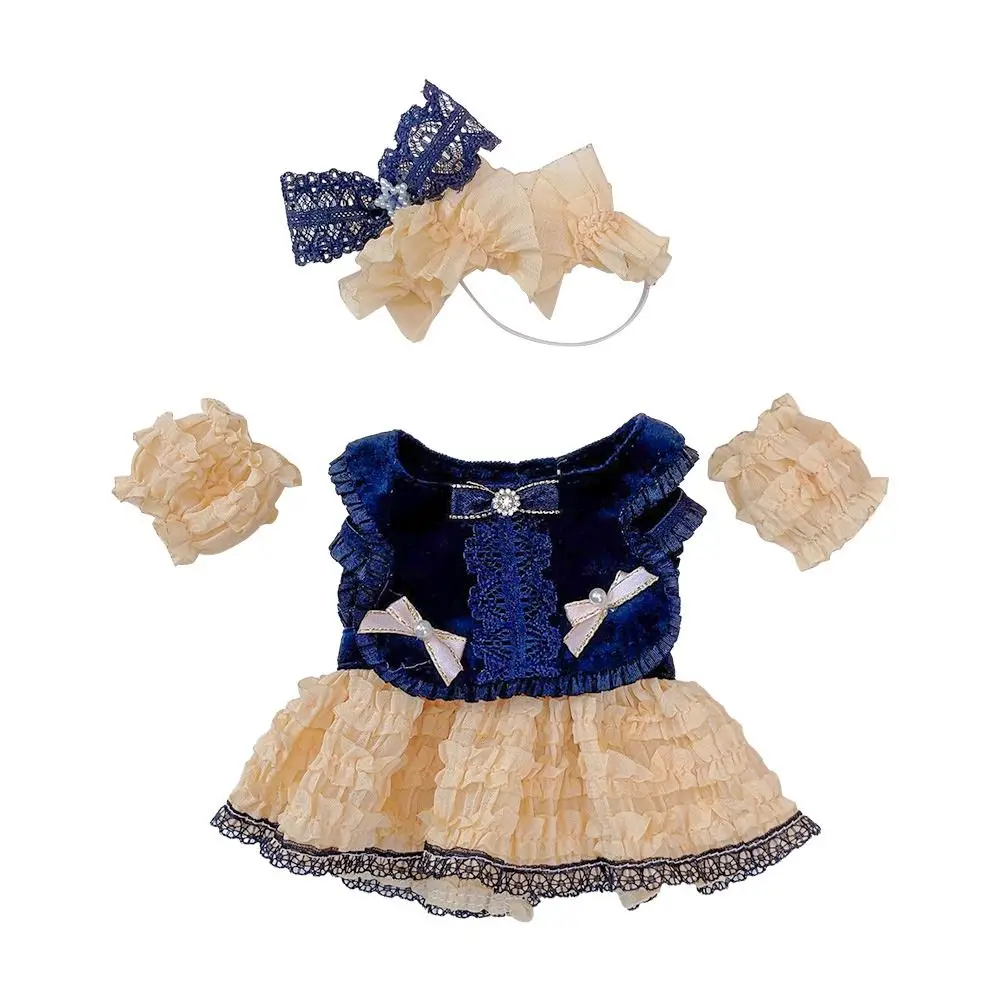 20CM Doll Clothes Suit Cute Maidservant Skirt Lace Lolita Princess Dress Casual Wears For Idol Dolls Accessories Plush Toys