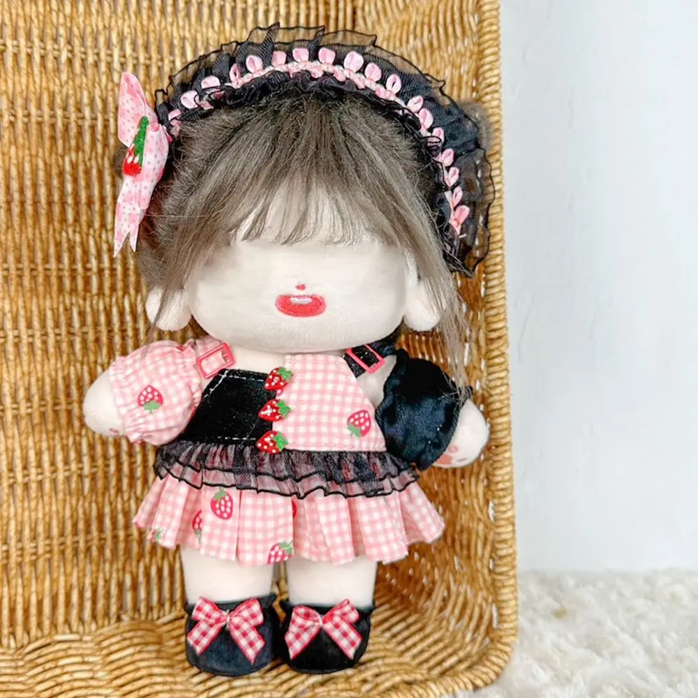20CM Doll Clothes Suit Cute Maidservant Skirt Lace Lolita Princess Dress Casual Wears For Idol Dolls Accessories Plush Toys