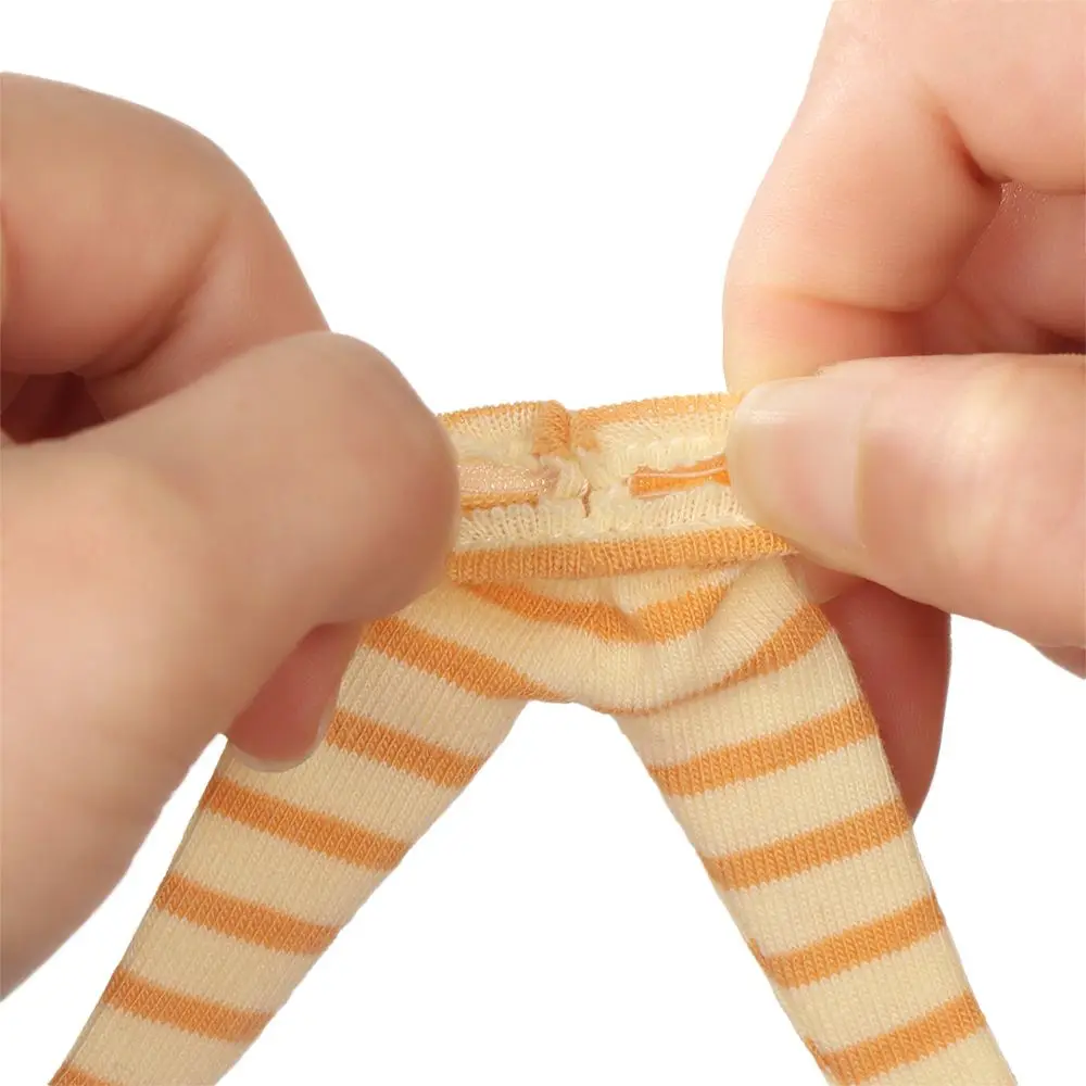 Ob11 Doll Clothes Tight Trousers Fashion Stripe Pantyhose Candy Color Leggings For For 1/12 BJD Doll Stocking Kids Toys