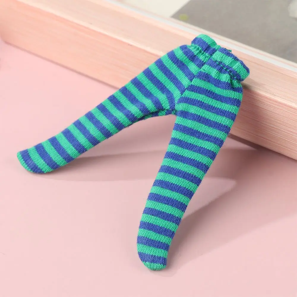 Ob11 Doll Clothes Tight Trousers Fashion Stripe Pantyhose Candy Color Leggings For For 1/12 BJD Doll Stocking Kids Toys