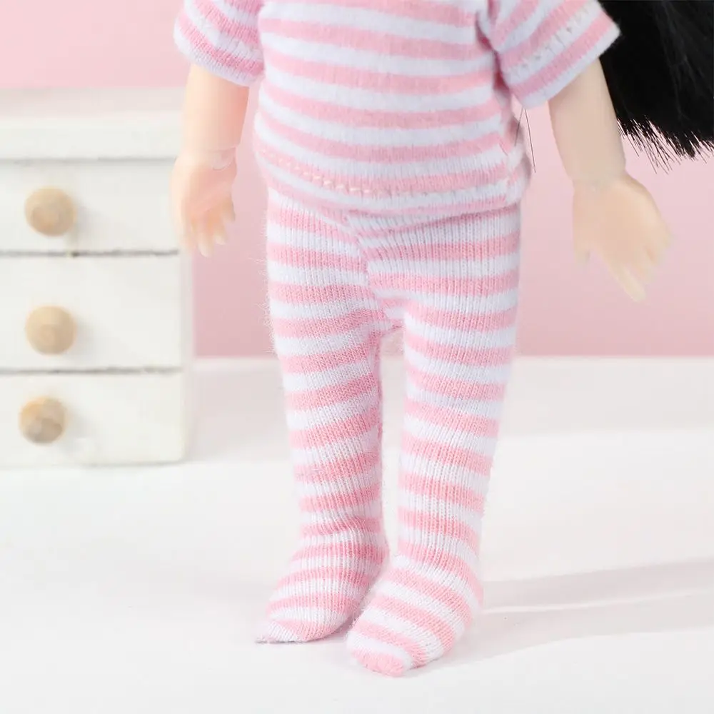 Ob11 Doll Clothes Tight Trousers Fashion Stripe Pantyhose Candy Color Leggings For For 1/12 BJD Doll Stocking Kids Toys