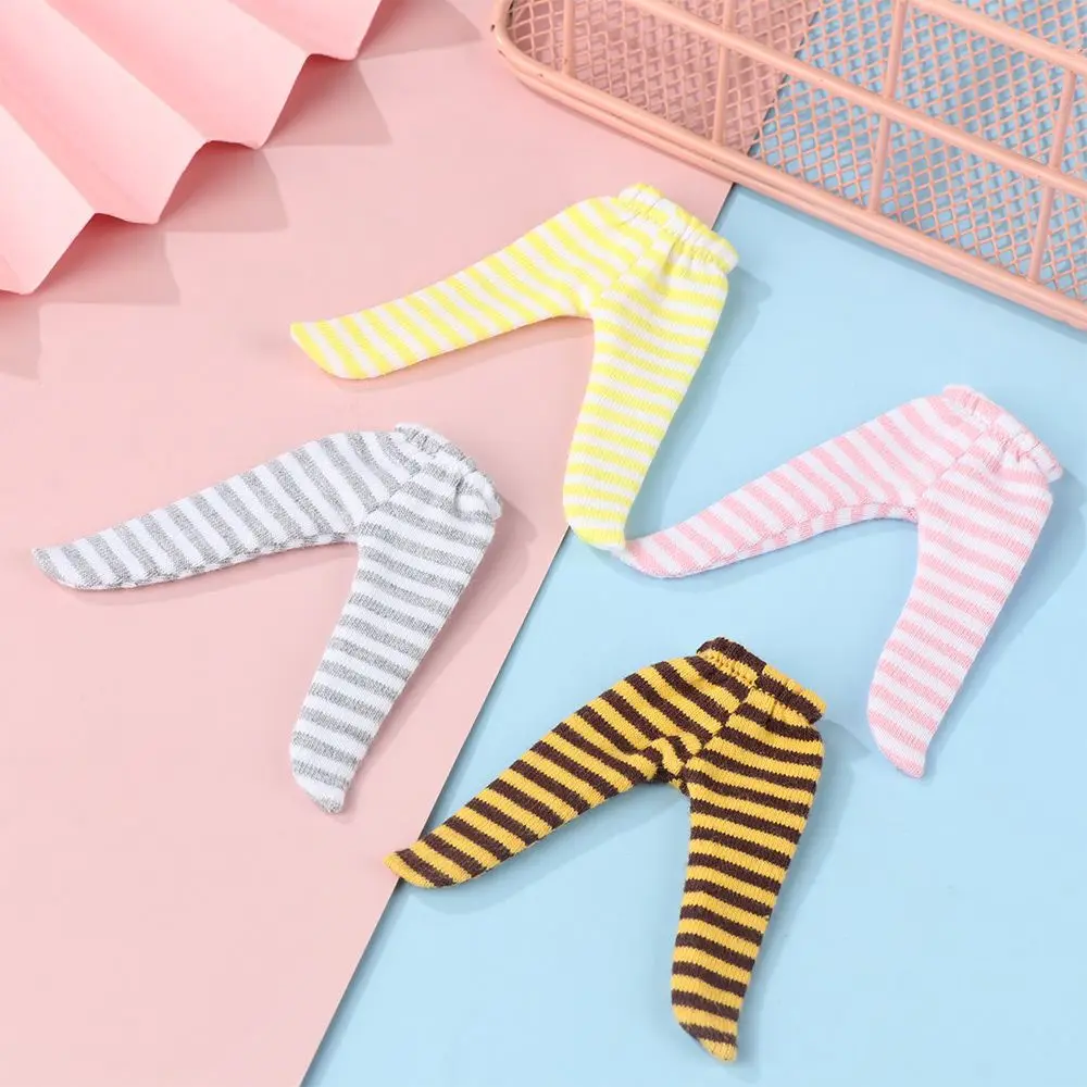 Ob11 Doll Clothes Tight Trousers Fashion Stripe Pantyhose Candy Color Leggings For For 1/12 BJD Doll Stocking Kids Toys