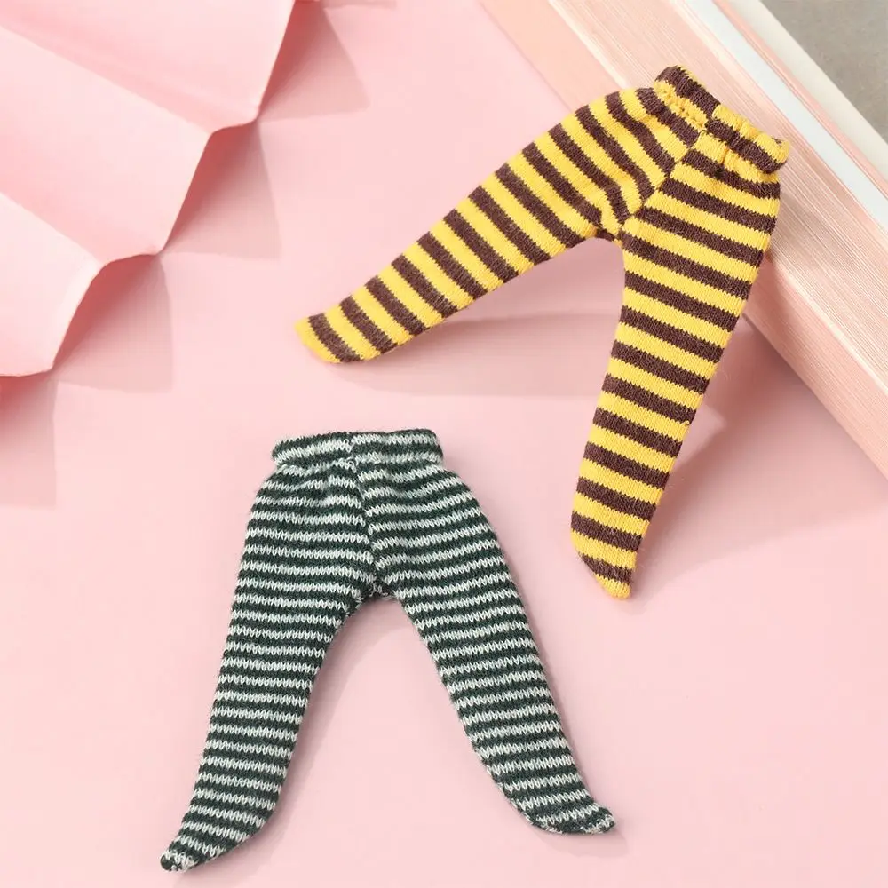 Ob11 Doll Clothes Tight Trousers Fashion Stripe Pantyhose Candy Color Leggings For For 1/12 BJD Doll Stocking Kids Toys