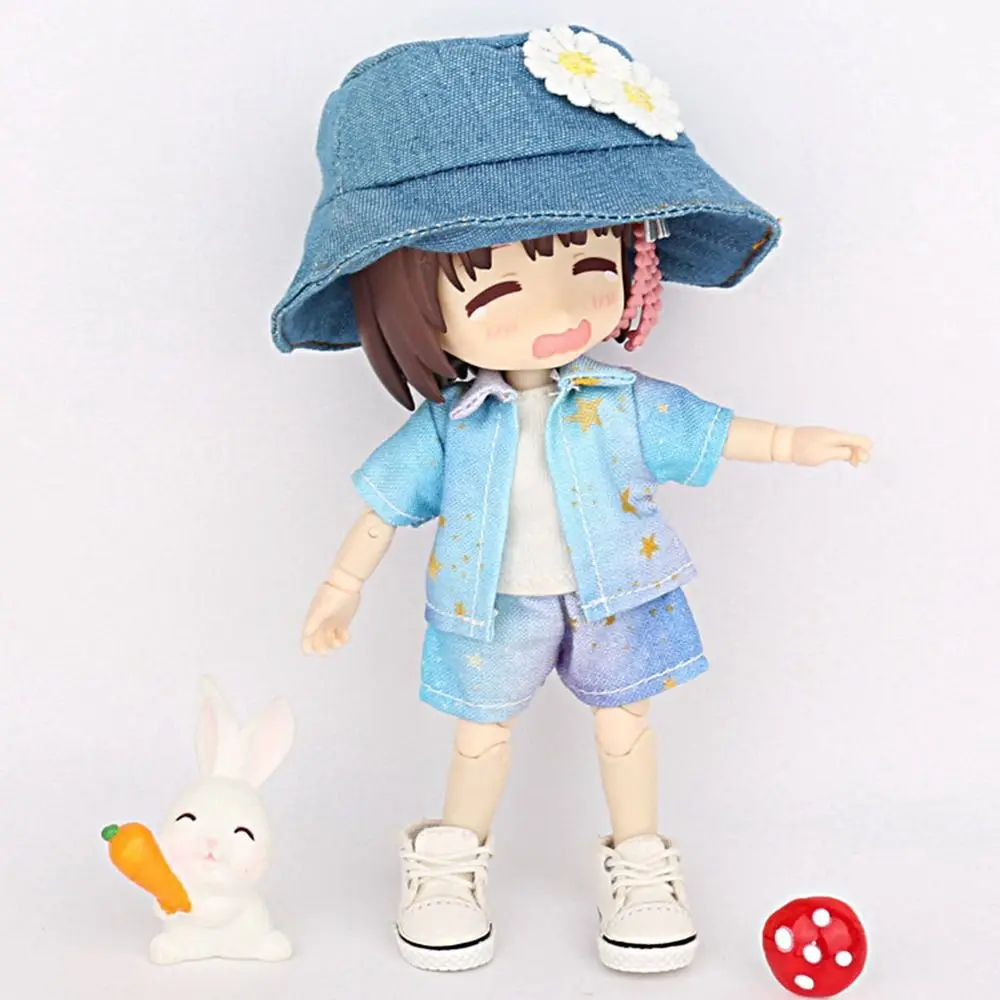Fashion Miniature Hat For OB11 Dolls Accessories Cute Mini Bucket Hat Fisherman Hat for 1/12BJD Doll Clothes Decoration