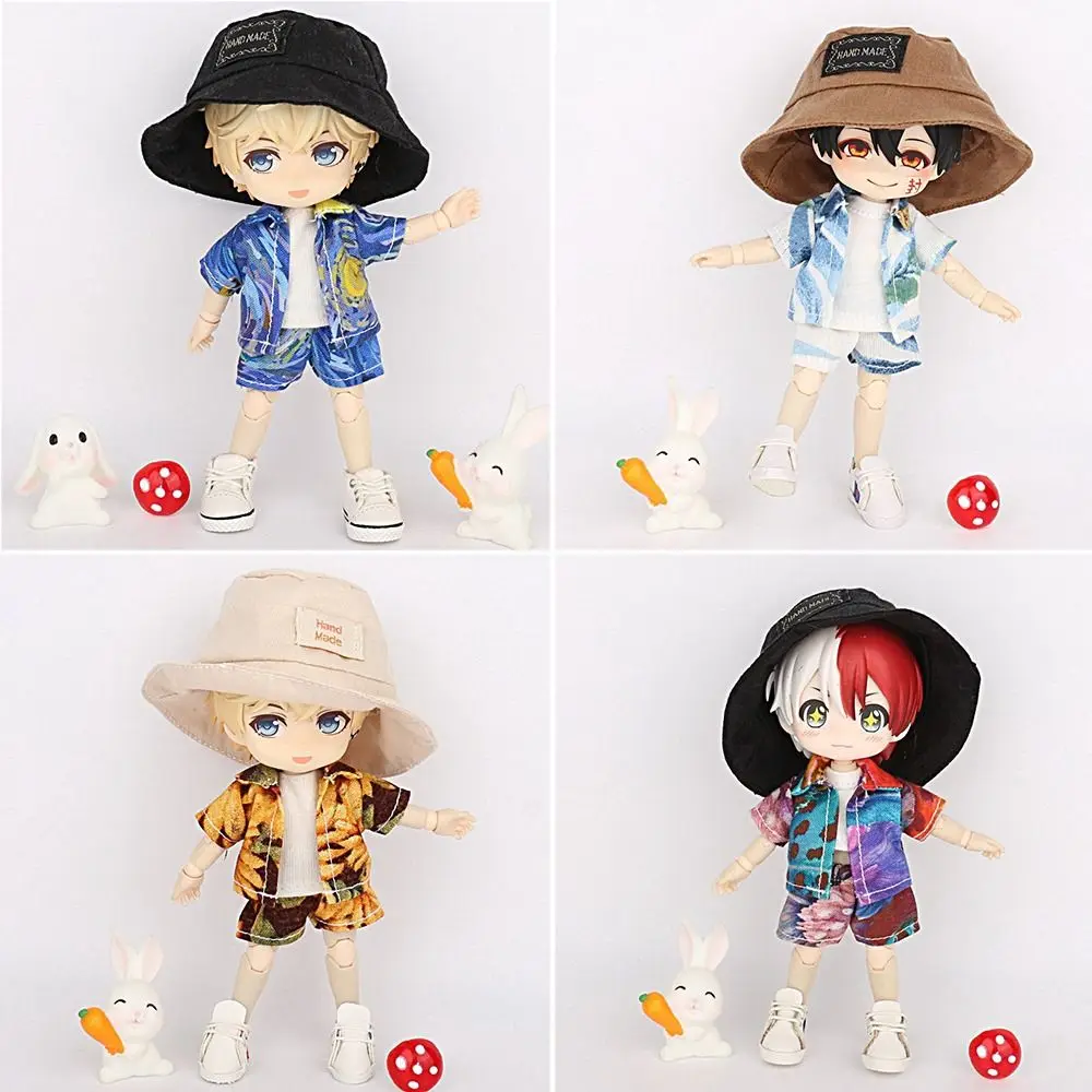 Fashion Miniature Hat For OB11 Dolls Accessories Cute Mini Bucket Hat Fisherman Hat for 1/12BJD Doll Clothes Decoration
