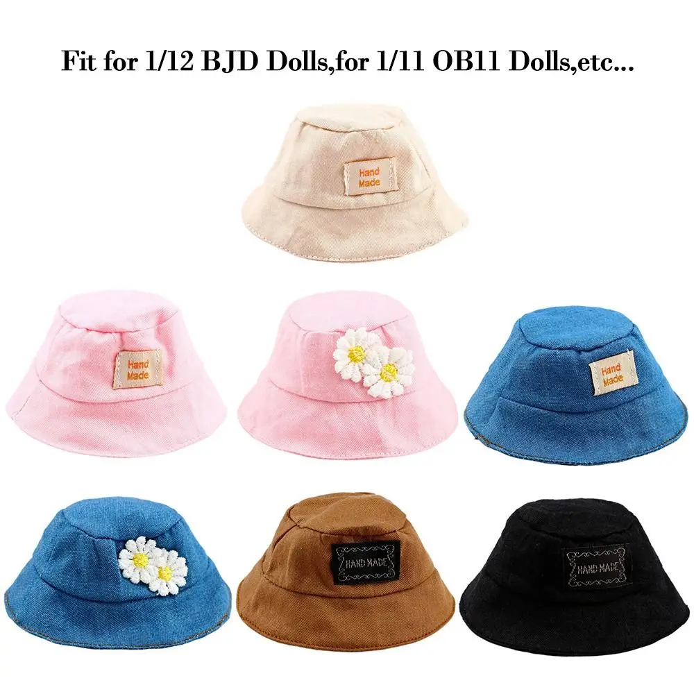 Fashion Miniature Hat For OB11 Dolls Accessories Cute Mini Bucket Hat Fisherman Hat for 1/12BJD Doll Clothes Decoration