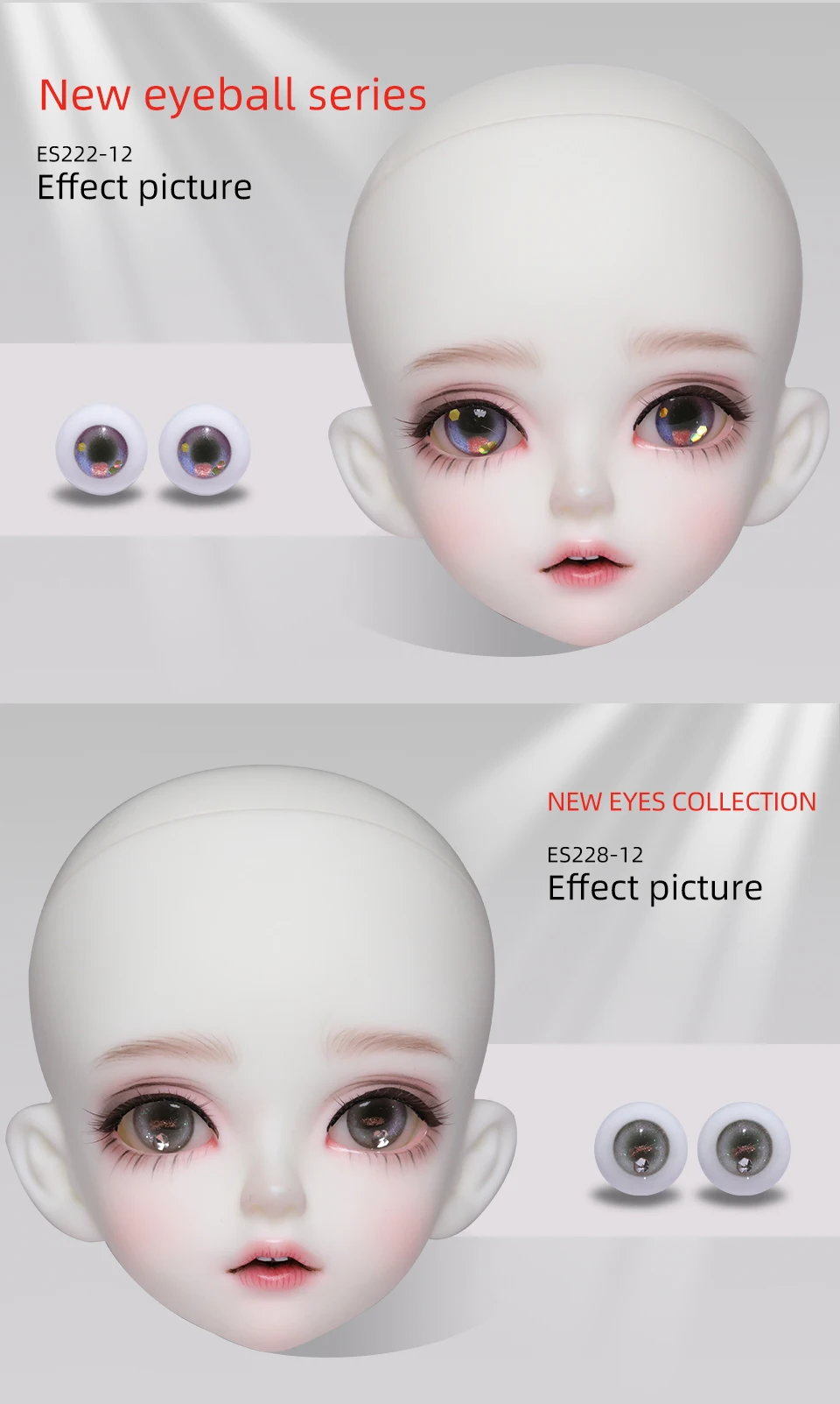 BJD Eyes Resin Eyeball ES221 ES227 8mm 12mm Handscraft Colourful Doll Accessories 1/3 1/4 1/6 for Handmade Colored Eyes
