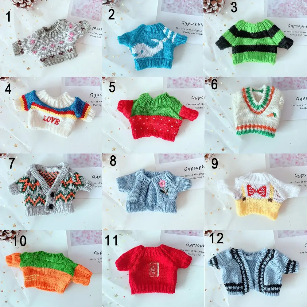 Doll Clothes for 20cm Dolls Plush Doll's Clothing Sweater Stuffed Toy Dolls Outfit for Idol Dolls Accessories