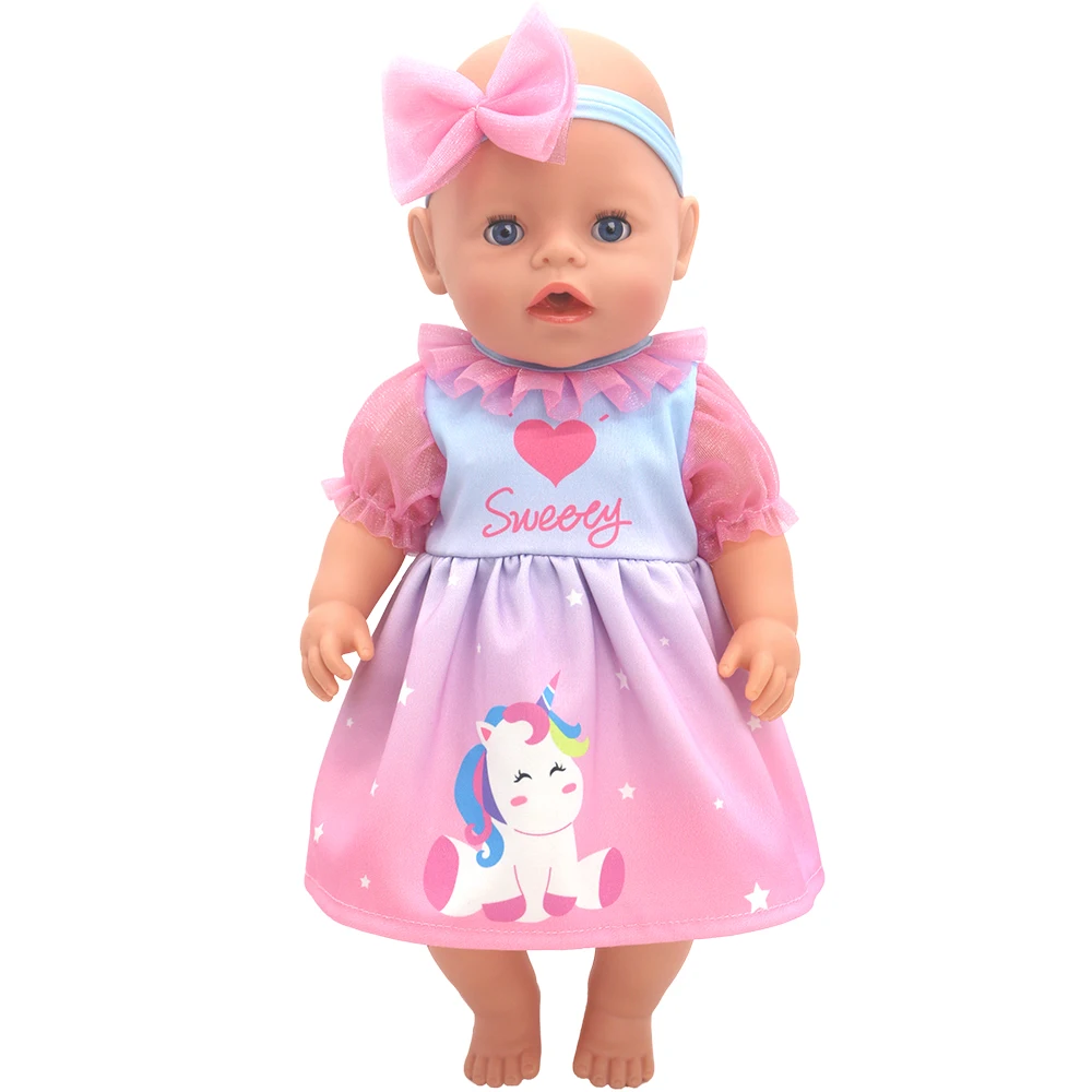 43cm Newborn Doll Cute Honeybee Jumpers Rompers 17-18inch Baby New Born Floral long Sleeve Clothes Set Accessories Holiday Gift