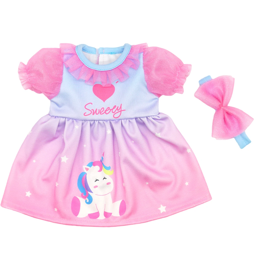 43cm Newborn Doll Cute Honeybee Jumpers Rompers 17-18inch Baby New Born Floral long Sleeve Clothes Set Accessories Holiday Gift