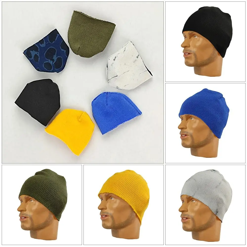Handmade 1/6 Miniature Soldier Male Fashion Hats Doll Clothes Accessories Doll Knitted Hats For 1/6 Soldier Dolls Dollhouse Hat