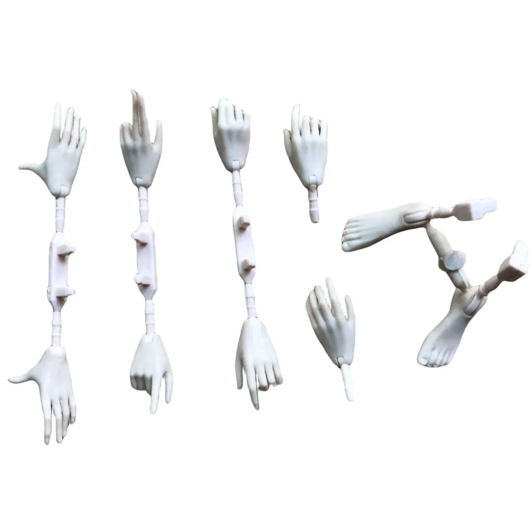 1/6 Doll Hands Feet Super White Beige Brown Doll Accessories 4 Gesture Doll Hands Decors For Female Dolls