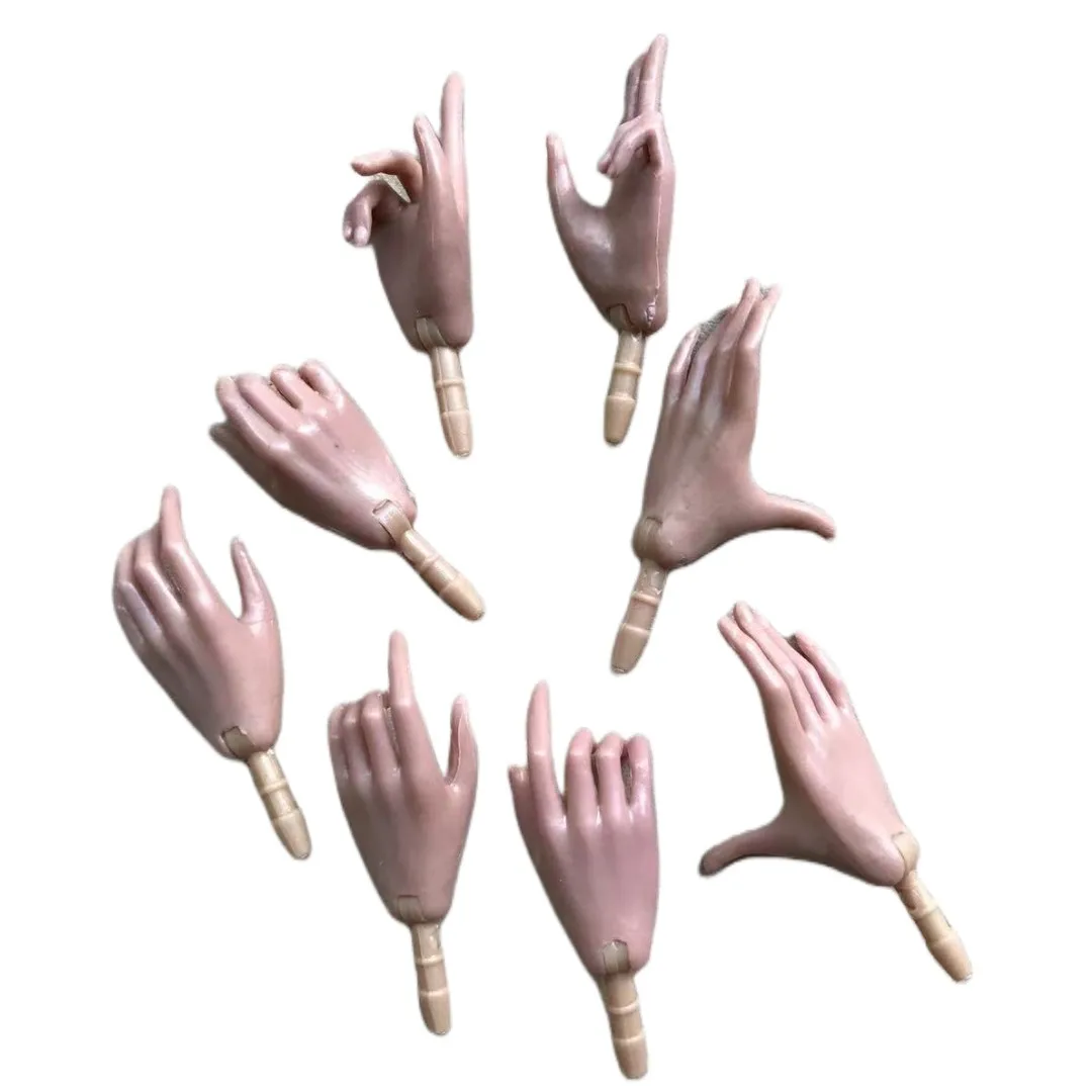 1/6 Doll Hands Feet Super White Beige Brown Doll Accessories 4 Gesture Doll Hands Decors For Female Dolls