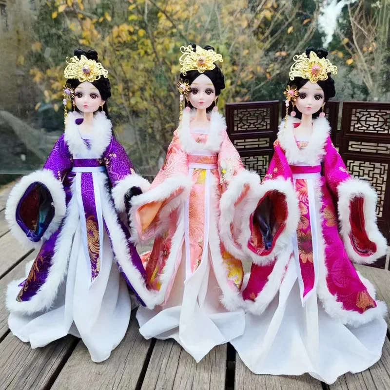 30cm Doll Full Set 1/6 Ancient Costume Clothing Bjd Doll Change Up Diy Girl Toys Dress Up Fashion Play House Birthday Gift
