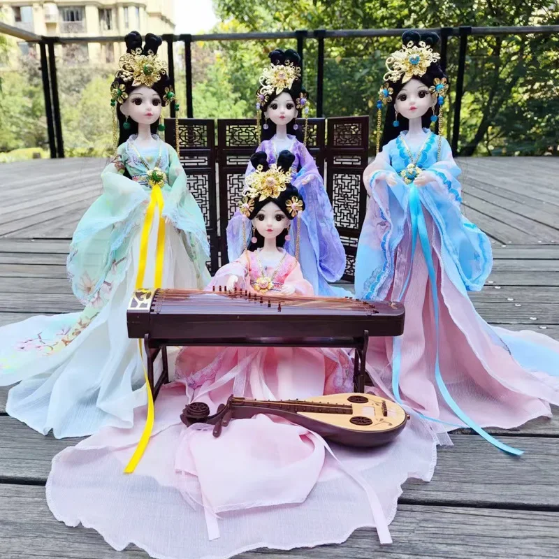 30cm Doll Full Set 1/6 Ancient Costume Clothing Bjd Doll Change Up Diy Girl Toys Dress Up Fashion Play House Birthday Gift