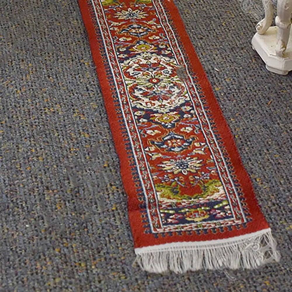 Turkish Style Weaving Carpet for 1:12 Scale Dollhouse Gift Miniature Woven Rug Toy Furniture Playing House Thread Mat Dollhouse