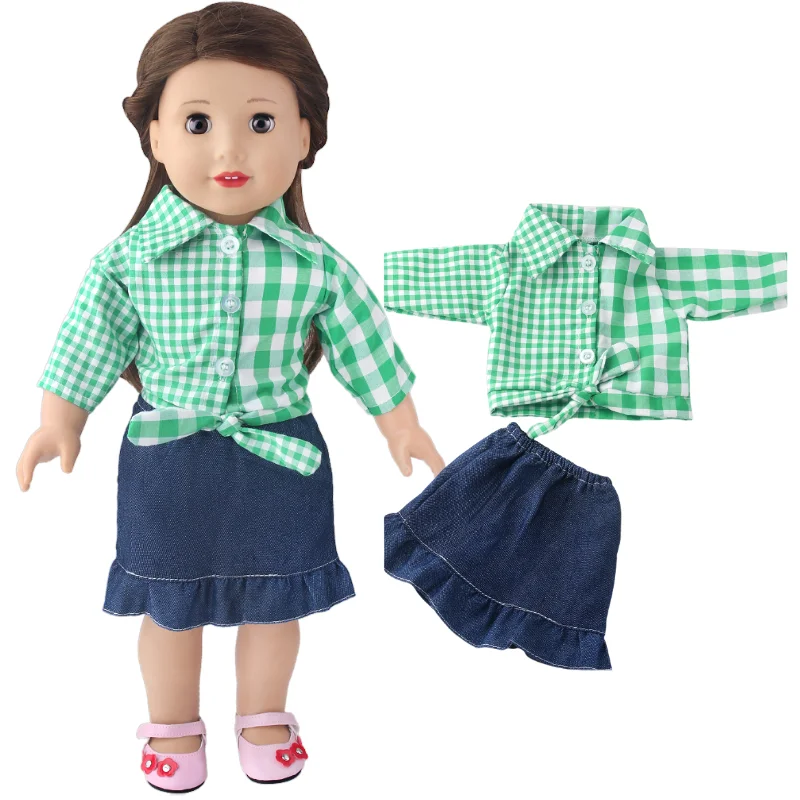 18" Girls Doll Overall Wear 43 Cm Baby Doll Clothes Rompers Children Girl Gifts