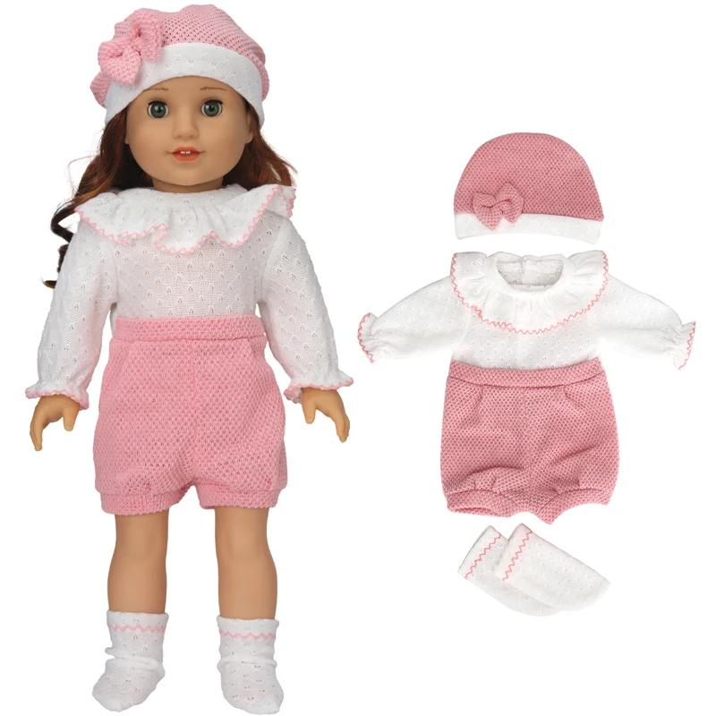 18" Girls Doll Overall Wear 43 Cm Baby Doll Clothes Rompers Children Girl Gifts