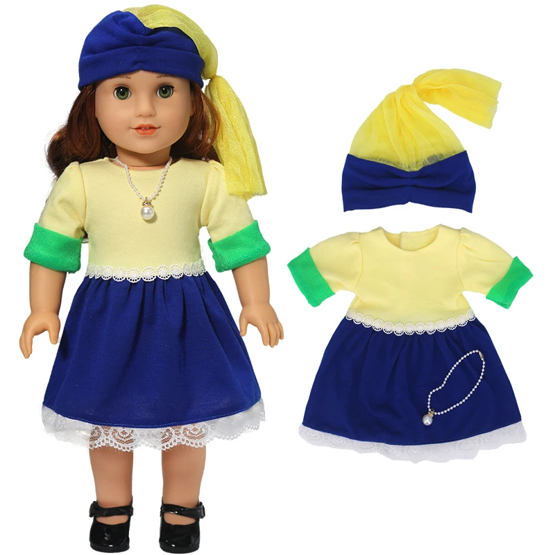 18" Girls Doll Overall Wear 43 Cm Baby Doll Clothes Rompers Children Girl Gifts