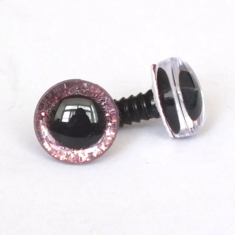 50pcs/lot New Items 16mm/20mm/25mm Trapezoid Plastic Glitter Safety Toy Eyes +white Washer For Diy Doll